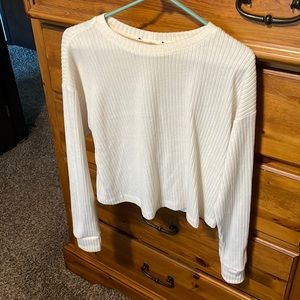 White/cream color cropped sweater